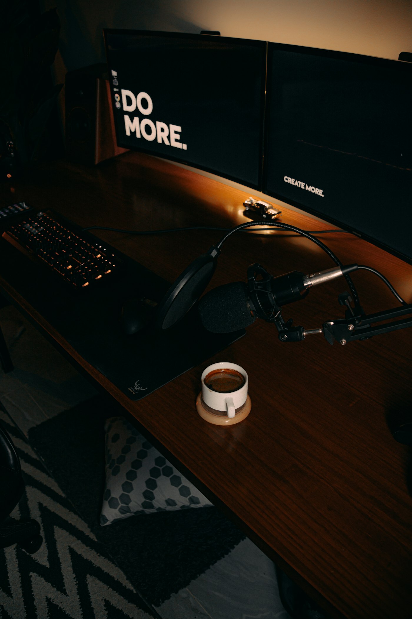 Workspace with monitors