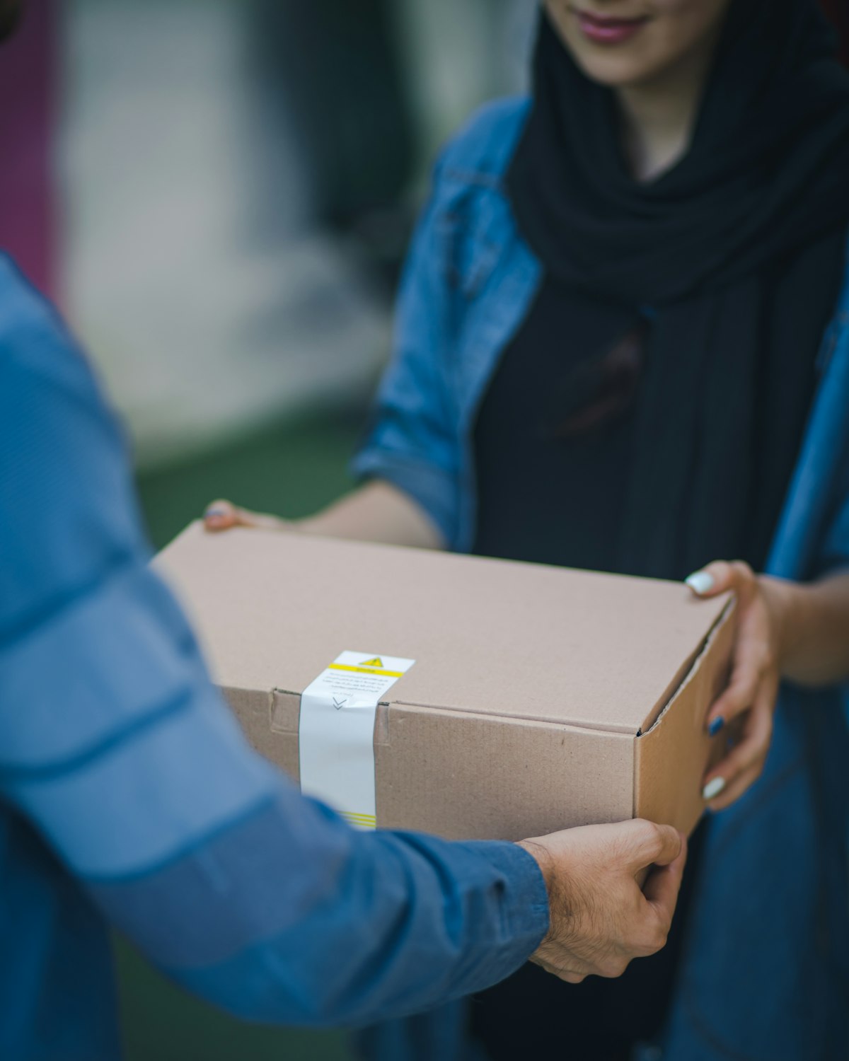Online order being delivered