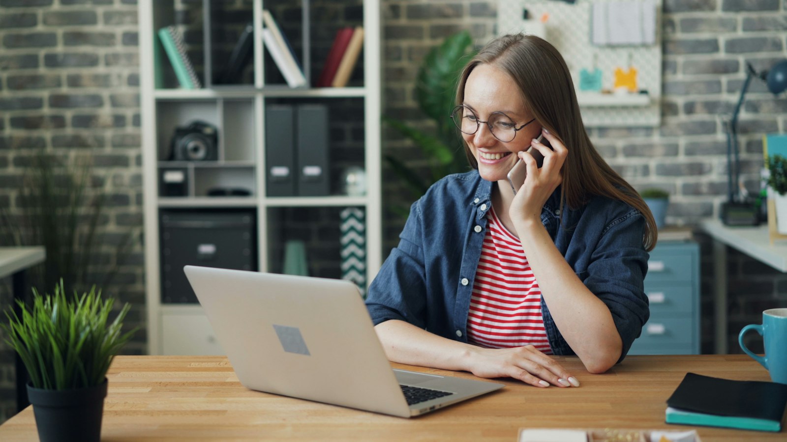 Business owner taking an enquiry call