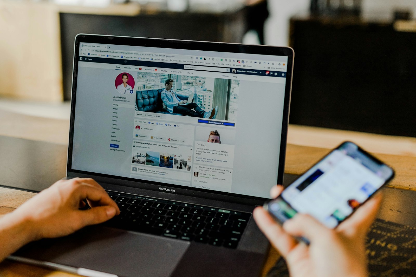 Managing Meta ad campaigns on laptop and phone